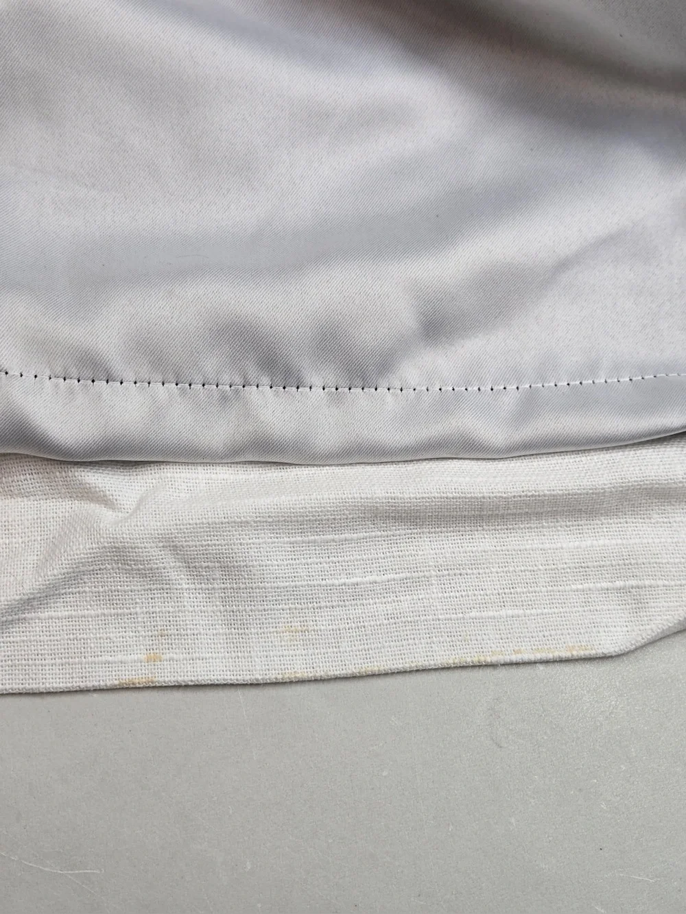 QUINCE Set Of 2 48x84 Cotton Slub Blackout Curtains White 0750